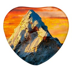 Himalaya Nature Mountain Heart Glass Fridge Magnet (4 Pack) by Bedest