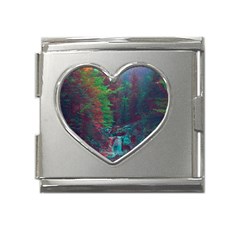 Foroest Nature Trippy Mega Link Heart Italian Charm (18mm)