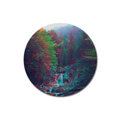 Foroest Nature Trippy Magnet 3  (round) by Bedest