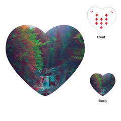 Foroest Nature Trippy Playing Cards Single Design (heart)