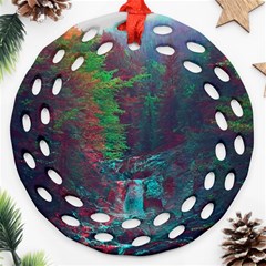 Foroest Nature Trippy Ornament (round Filigree)