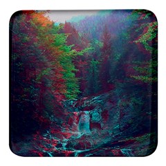 Foroest Nature Trippy Square Glass Fridge Magnet (4 Pack) by Bedest