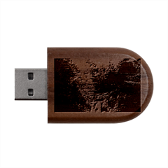 Foroest Nature Trippy Wood Oval Usb Flash Drive by Bedest