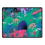 Planet Psychedelic Art Psicodelia Two Sides Fleece Blanket (Small) 45 x34  Blanket Front