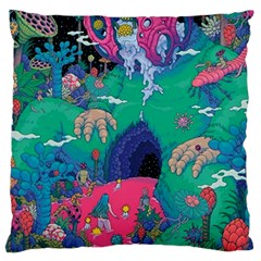 Planet Psychedelic Art Psicodelia Standard Premium Plush Fleece Cushion Case (one Side) by Bedest