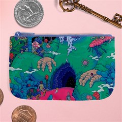 Planet Psychedelic Art Psicodelia Large Coin Purse by Bedest