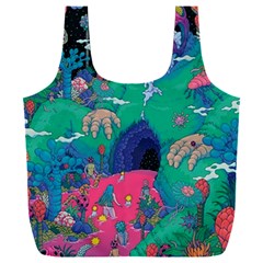 Planet Psychedelic Art Psicodelia Full Print Recycle Bag (xxl)