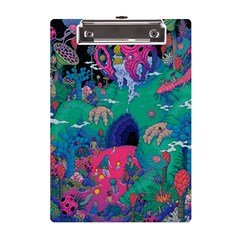 Planet Psychedelic Art Psicodelia A5 Acrylic Clipboard by Bedest