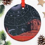 Astrology Surreal Surrealism Trippy Visual Art Ornament (Round) Front