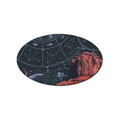 Astrology Surreal Surrealism Trippy Visual Art Sticker (oval) by Bedest