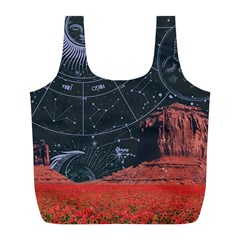 Astrology Surreal Surrealism Trippy Visual Art Full Print Recycle Bag (l) by Bedest