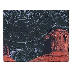 Astrology Surreal Surrealism Trippy Visual Art Two Sides Premium Plush Fleece Blanket (large) by Bedest