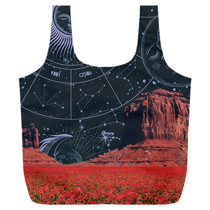 Astrology Surreal Surrealism Trippy Visual Art Full Print Recycle Bag (XXL)