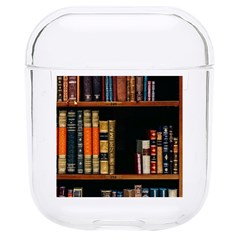 Assorted Title Of Books Piled In The Shelves Assorted Book Lot Inside The Wooden Shelf Hard Pc Airpods 1/2 Case by Bedest