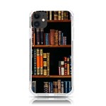 Assorted Title Of Books Piled In The Shelves Assorted Book Lot Inside The Wooden Shelf iPhone 11 TPU UV Print Case Front