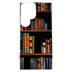 Assorted Title Of Books Piled In The Shelves Assorted Book Lot Inside The Wooden Shelf Samsung Galaxy S24 Plus 6 7 Inch Tpu Uv Case