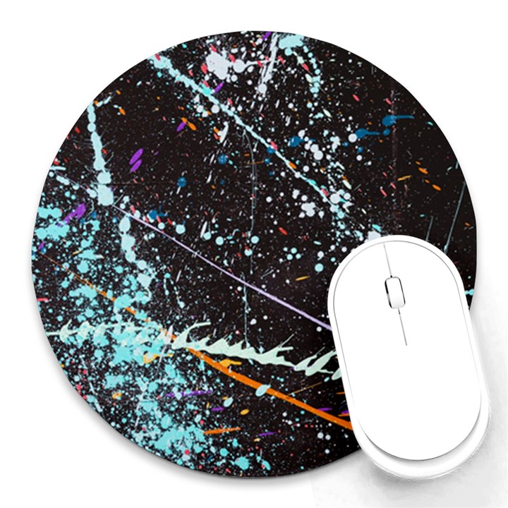 Abstract Colorful Texture Round Mousepad