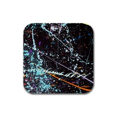 Abstract Colorful Texture Rubber Square Coaster (4 pack)