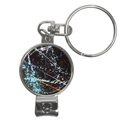 Abstract Colorful Texture Nail Clippers Key Chain