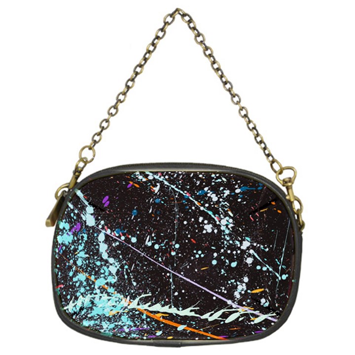 Abstract Colorful Texture Chain Purse (One Side)