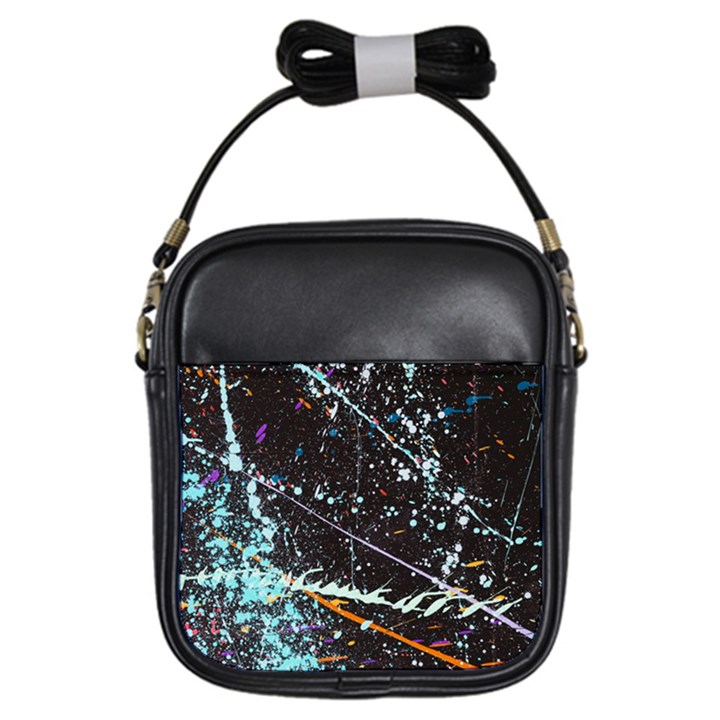 Abstract Colorful Texture Girls Sling Bag