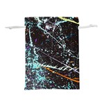 Abstract Colorful Texture Lightweight Drawstring Pouch (M) Front