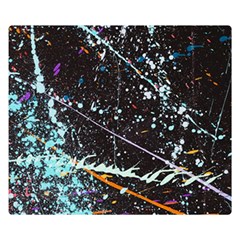 Abstract Colorful Texture Premium Plush Fleece Blanket (Small)