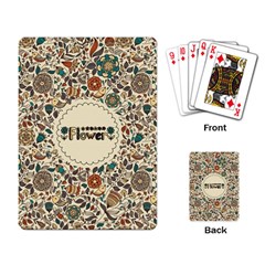 Seamless Pattern With Flower Birds Playing Cards Single Design (rectangle)