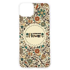 Seamless Pattern With Flower Birds Iphone 15 Pro Tpu Uv Print Case