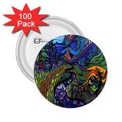 Psychedelic Digital Art Artwork Landscape Colorful 2 25  Buttons (100 Pack)  by Bedest