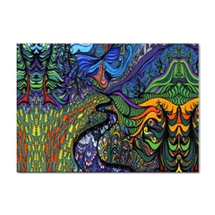 Psychedelic Digital Art Artwork Landscape Colorful Sticker A4 (100 Pack) by Bedest