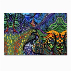 Psychedelic Digital Art Artwork Landscape Colorful Postcard 4 x 6  (pkg Of 10) by Bedest