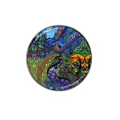 Psychedelic Digital Art Artwork Landscape Colorful Hat Clip Ball Marker (10 Pack) by Bedest