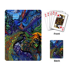 Psychedelic Digital Art Artwork Landscape Colorful Playing Cards Single Design (rectangle)