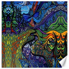 Psychedelic Digital Art Artwork Landscape Colorful Canvas 20  X 20  by Bedest