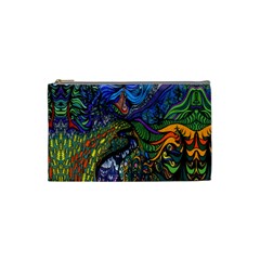 Psychedelic Digital Art Artwork Landscape Colorful Cosmetic Bag (small) by Bedest