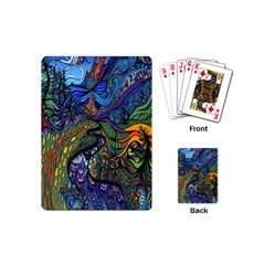 Psychedelic Digital Art Artwork Landscape Colorful Playing Cards Single Design (mini)