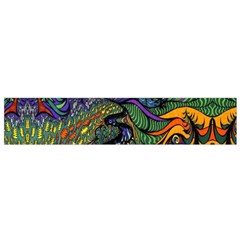 Psychedelic Digital Art Artwork Landscape Colorful Small Premium Plush Fleece Scarf by Bedest