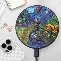 Psychedelic Digital Art Artwork Landscape Colorful Wireless Fast Charger(black) by Bedest