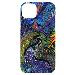 Psychedelic Digital Art Artwork Landscape Colorful Iphone 14 Plus Black Uv Print Case by Bedest