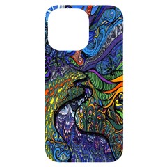 Psychedelic Digital Art Artwork Landscape Colorful Iphone 14 Pro Max Black Uv Print Case by Bedest