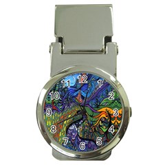 Psychedelic Digital Art Artwork Landscape Colorful Money Clip Watches by Bedest