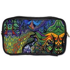 Psychedelic Digital Art Artwork Landscape Colorful Toiletries Bag (one Side) by Bedest