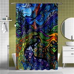 Psychedelic Digital Art Artwork Landscape Colorful Shower Curtain 48  x 72  (Small)  Curtain(48  X 72 )