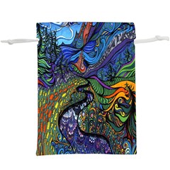 Psychedelic Digital Art Artwork Landscape Colorful Lightweight Drawstring Pouch (xl) by Bedest