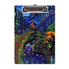 Psychedelic Digital Art Artwork Landscape Colorful A5 Acrylic Clipboard by Bedest