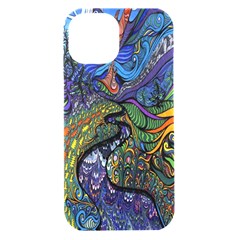 Psychedelic Digital Art Artwork Landscape Colorful Iphone 15 Black Uv Print Pc Hardshell Case by Bedest