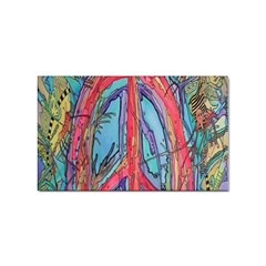 Artistic Psychedelic Hippie Peace Sign Trippy Sticker (rectangular) by Bedest