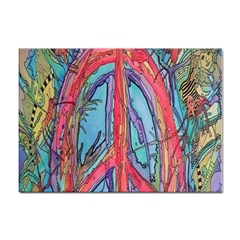 Artistic Psychedelic Hippie Peace Sign Trippy Sticker A4 (10 Pack) by Bedest