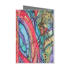 Artistic Psychedelic Hippie Peace Sign Trippy Mini Greeting Cards (pkg Of 8)